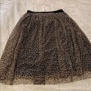 Cheetah Midi Skirt - S
